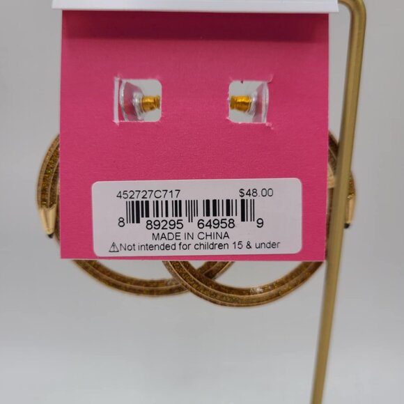 Betsey Johnson Book Smart Pencil Hoop Earrings NWT! NEW! - Picture 4 of 6
